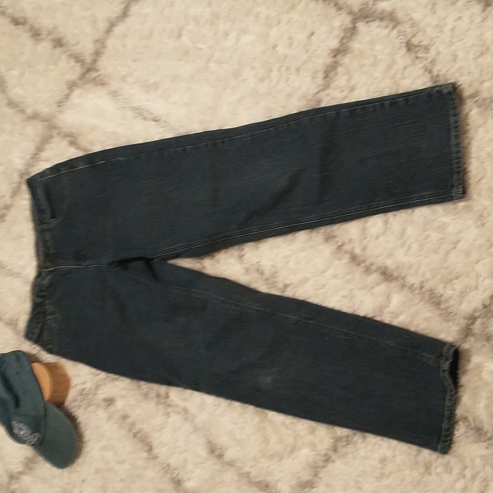 Liz Claiborne women's size 10 straight leg dark blue jeans